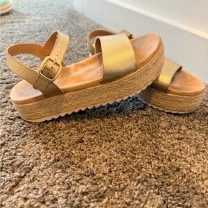 Gold Platform Sandals